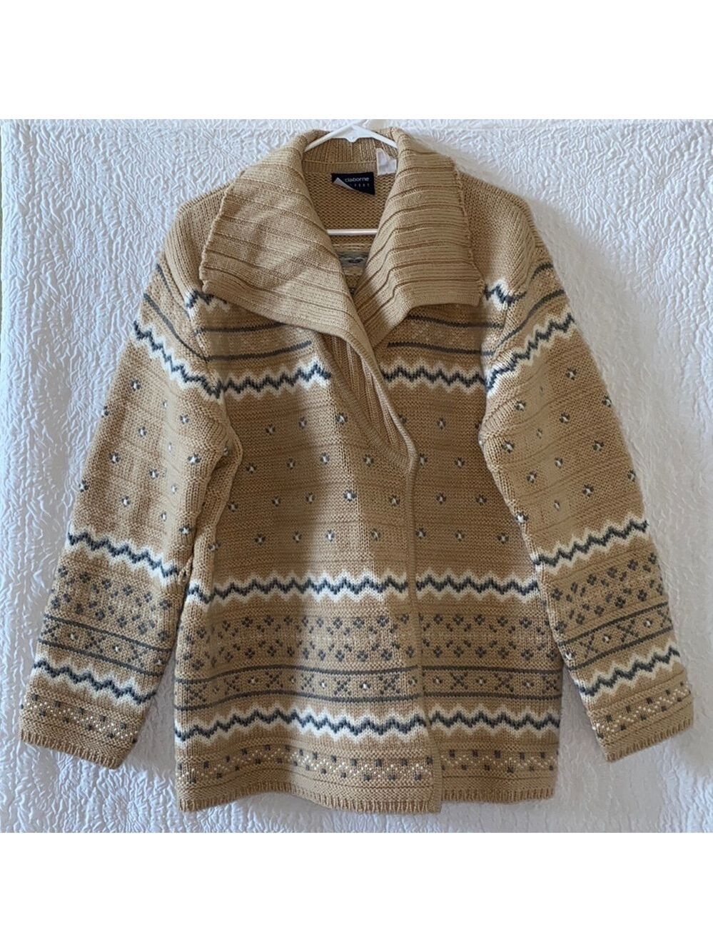 Liz Claiborne Sport Wool Knit Cardigan Sweater